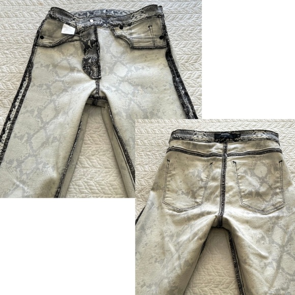 Like New Hudson Barbara High Waist Super Skinny Python Print Jean Size 25 - Picture 13 of 16